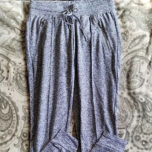 Gray Jogger Pants with Zipper Pockets